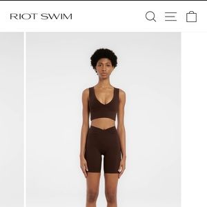 RIOT SWIM - BUTTER FLEX CROP TANK - MOCHA
